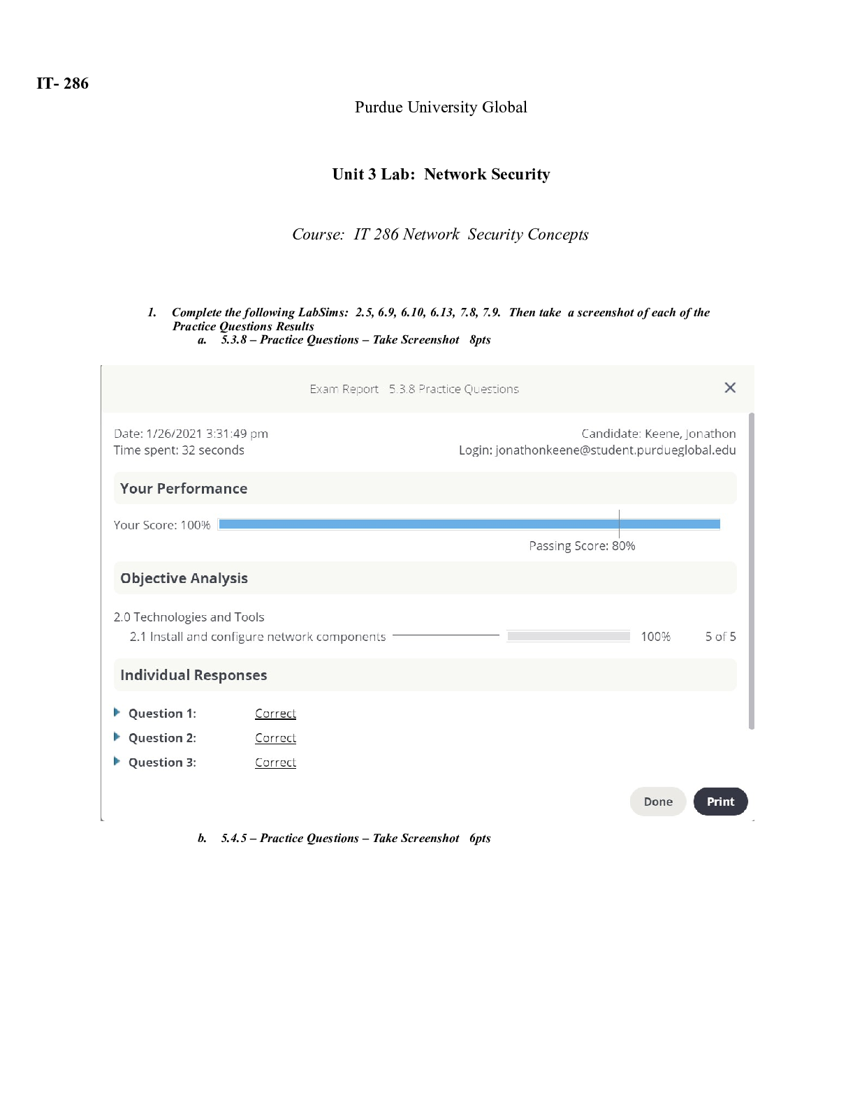 Preview image for IT286 Unit 3 Lab.docx  IT- 286   Purdue University Global  Unit 3 Lab:  Network Security